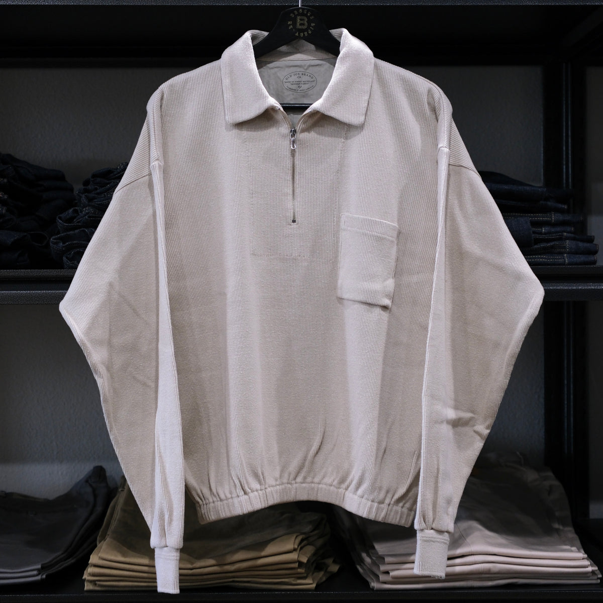 Old Joe - Quarter Zip Silk Nepp Ribbed Shirt – BROGUE