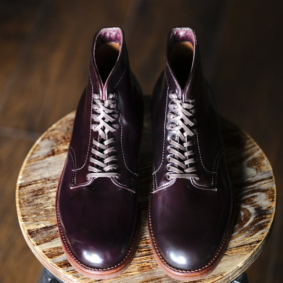 Alden 2400Y Color 8 Shell Cordovan Mocc Toe Blucher | Alden