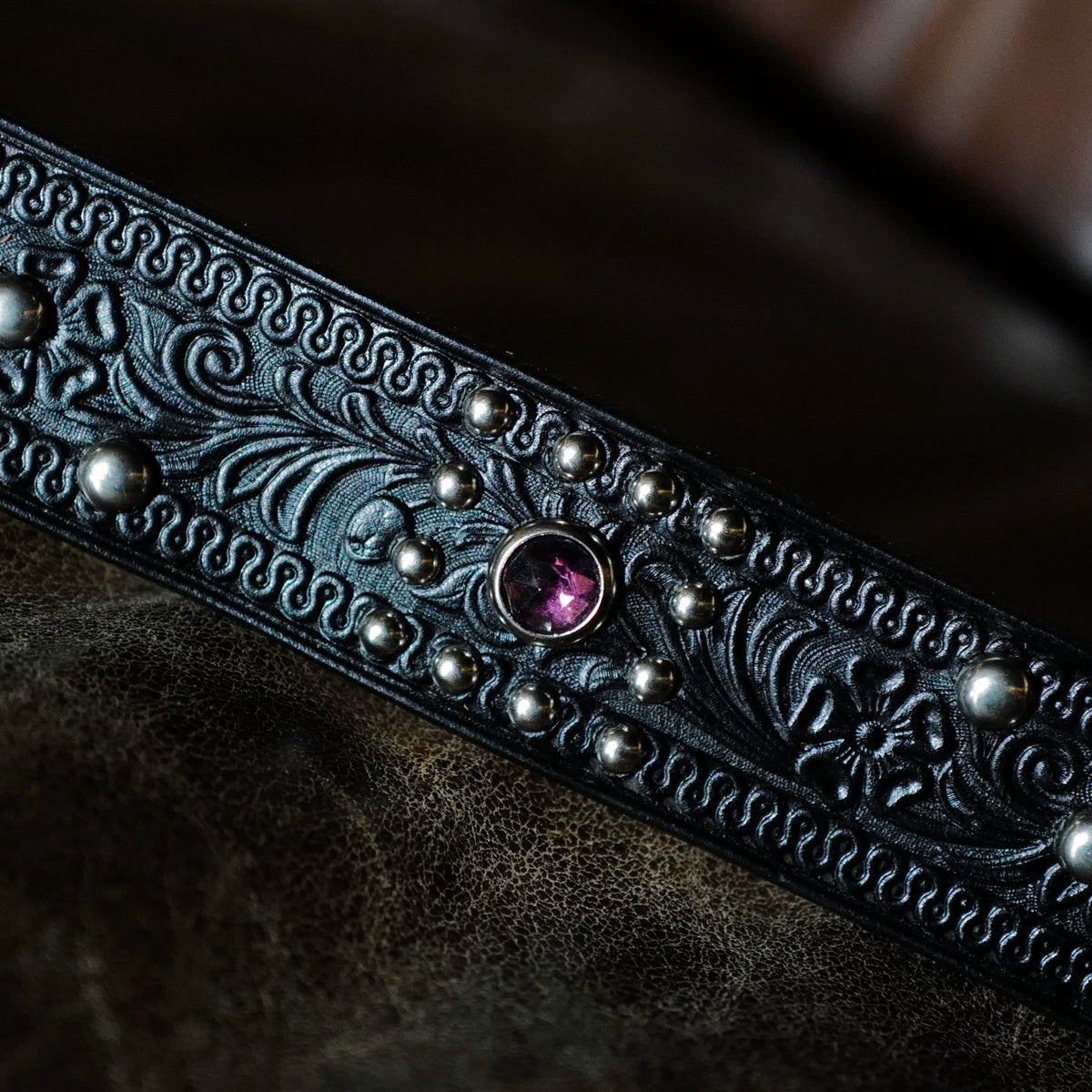 Codina Square Jewels Studded Belt – BROGUE Codina Square Jewels Studded Belt – BROGUE