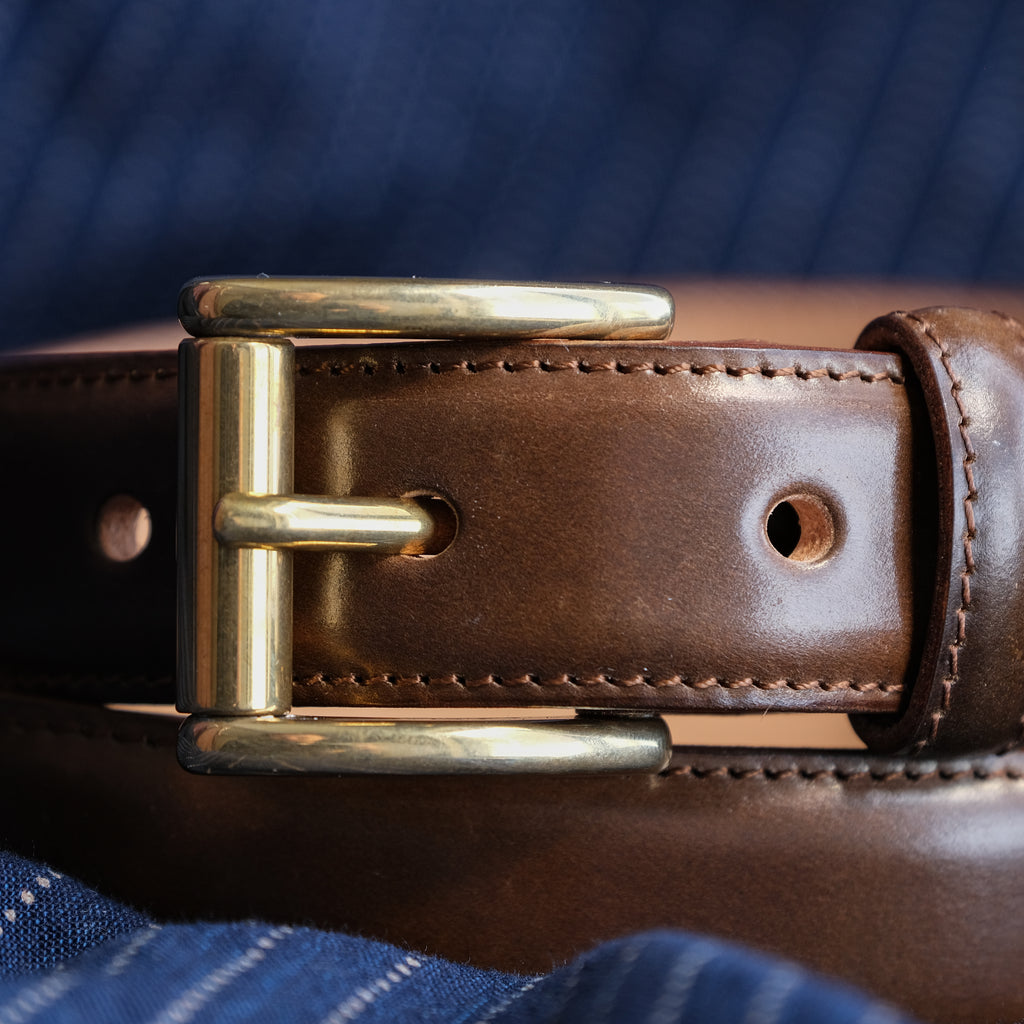 Kreis x Brogue Vintage Style 1'' Belt (Cognac Shell)