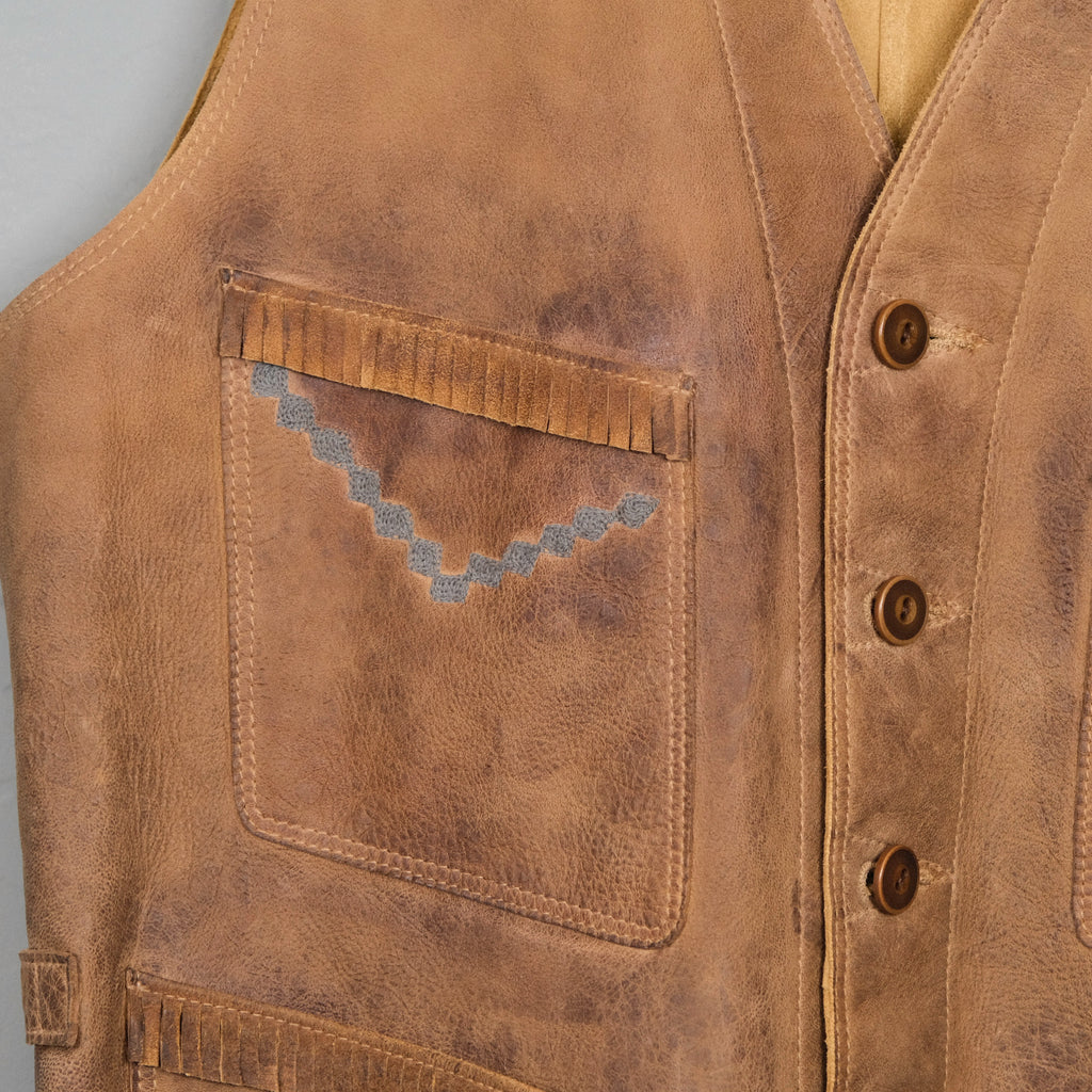 RRL Hand-Embroidered Sheepskin Vest