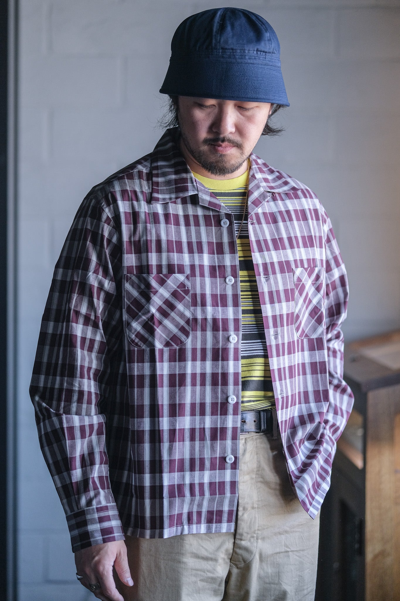 トップス Butcher products BORDER TEE Navy x White Butcher products