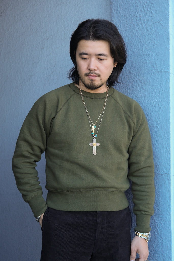 トップス 25aw butcherproducts SWEAT RAGLAN 44 Butcher Products Raglan Sweatshirt – BROGUE