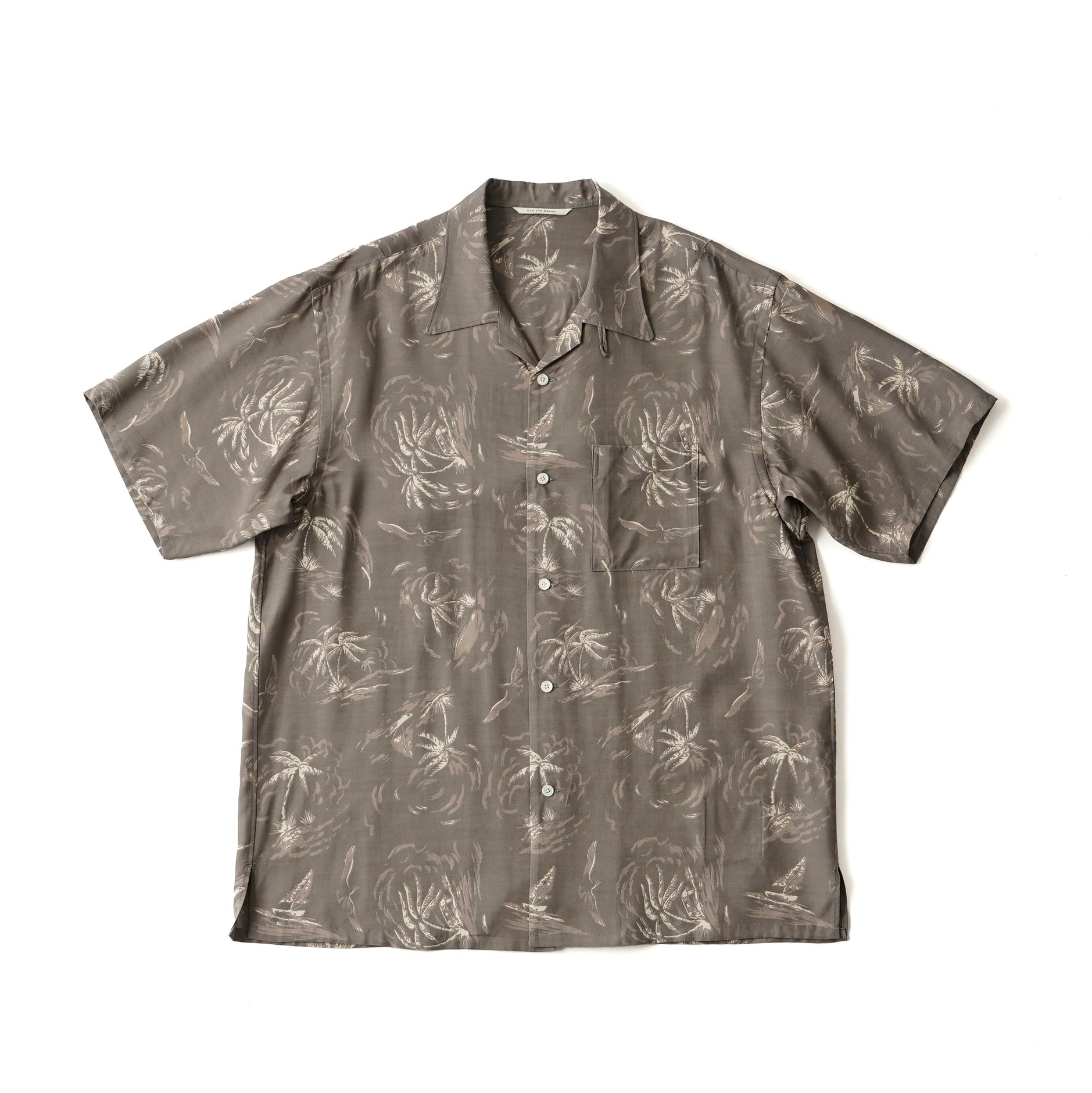 Old Joe - Original Print (Palm Tree) Open Collar Rayon Shirt – BROGUE