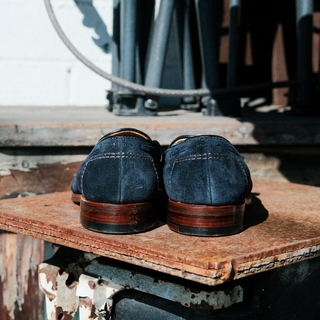 Alden x Brogue Unlined " Robie " Tassel Loafer (Navy)