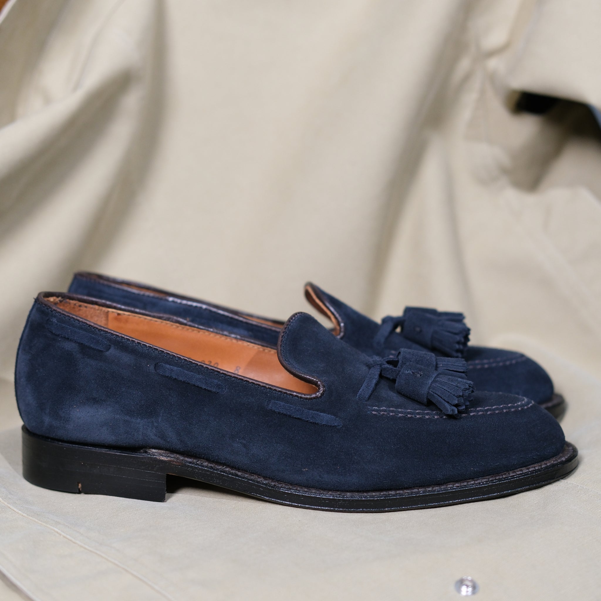 Ted Baker London Urbonns Navy Suede Leather Tassel Driver Loafers Alden x Brogue Navy Suede Tassel Loafer – BROGUE main image 4