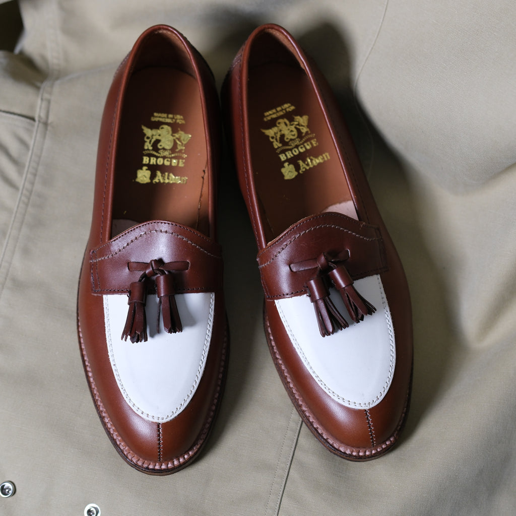 Alden x Brogue Peninsula Split Toe Tassel Loafer