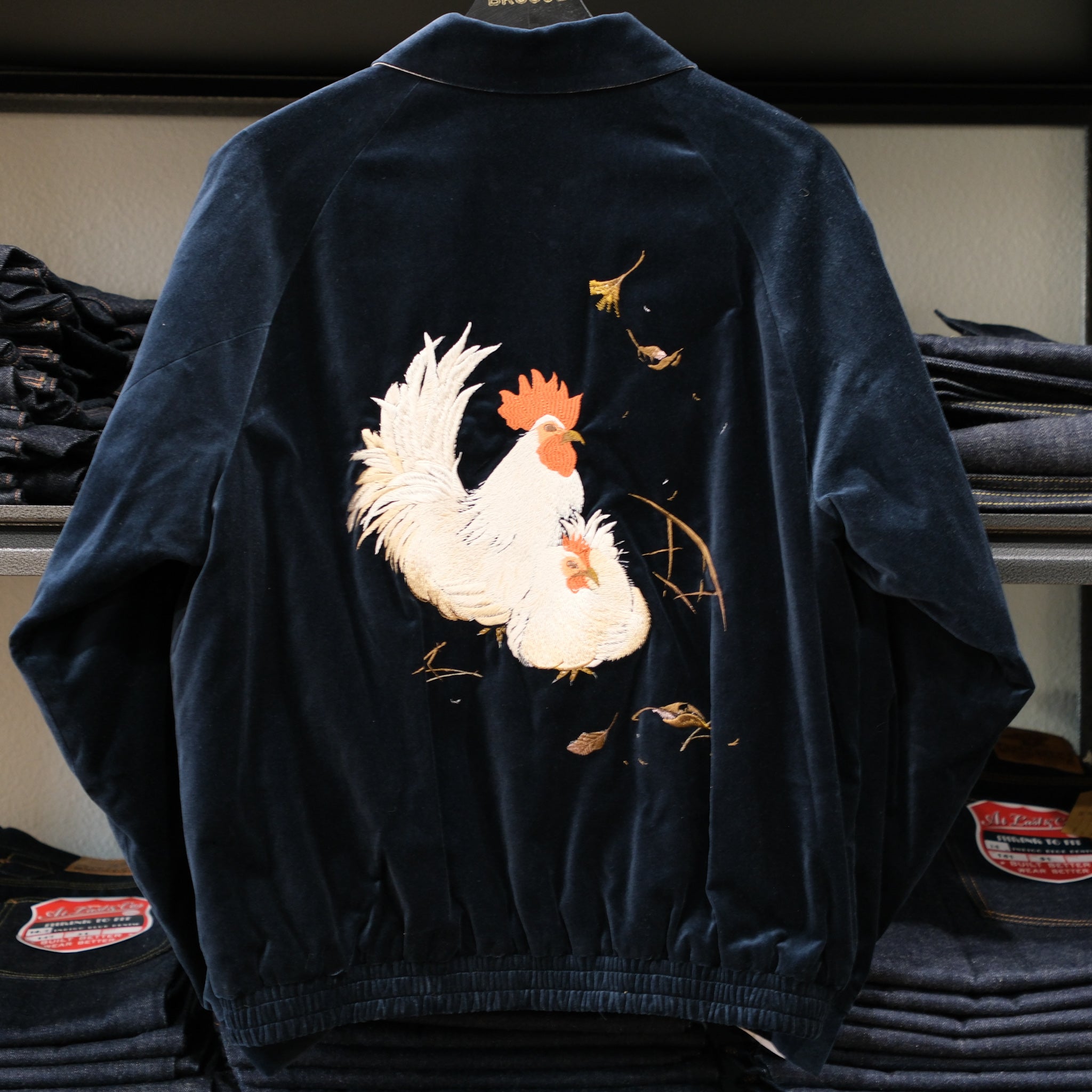 ［専用］vintage Souvenir Jacket & セットアップ Old Joe - Stunning Velvet Souvenir Jacket ( Niwatori to Hiyoko