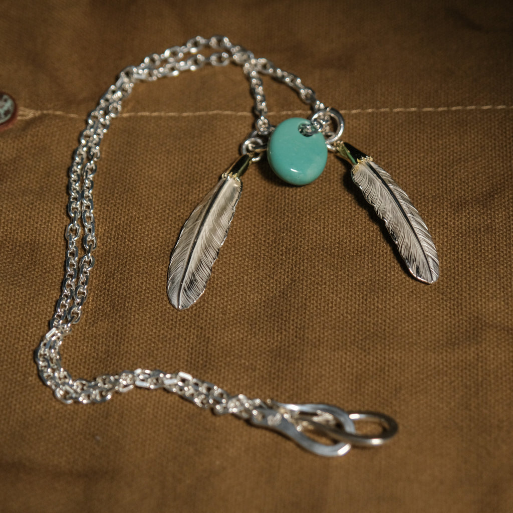 Larry Smith Eagle Head Feather Necklace – BROGUE