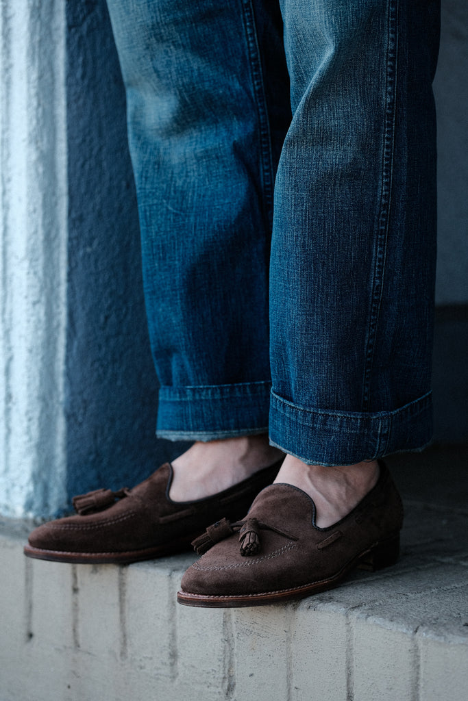 Alden x Brogue Unlined " Robie " Tassel Loafer (Humus)