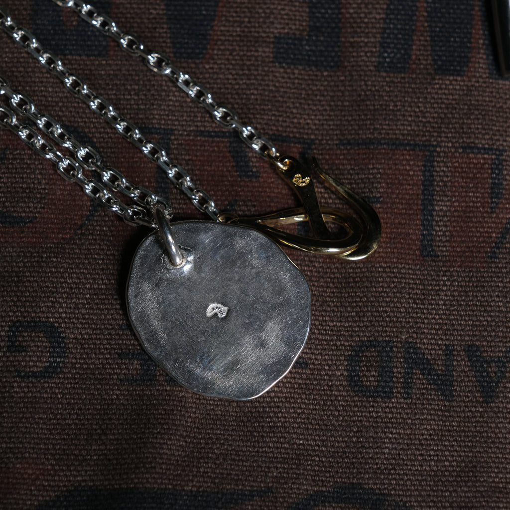 Larry Smith Karakusa Leaf Stamped Rose Necklace