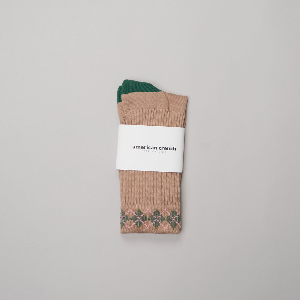 America Trench- Argyle Crew Socks