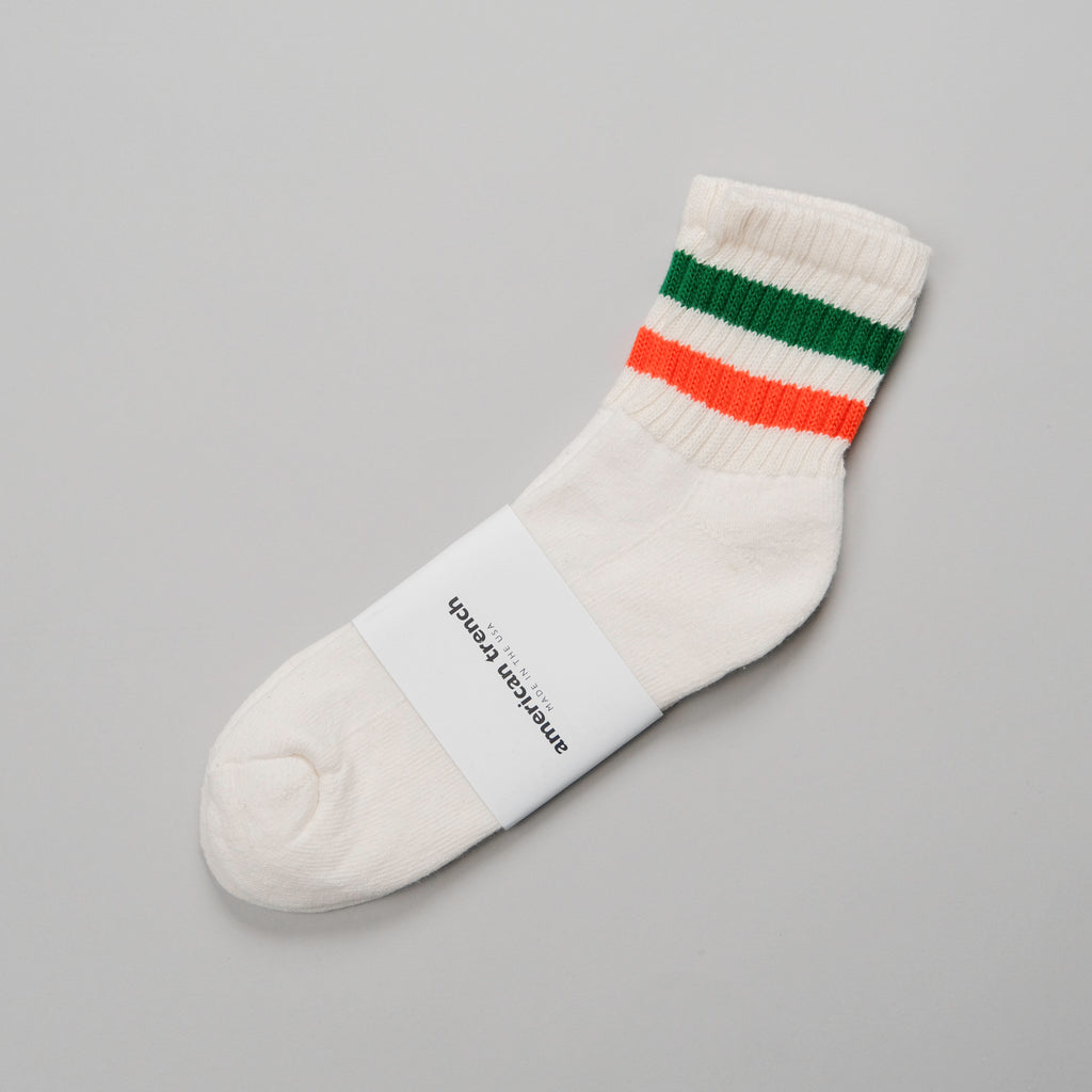 American Trench - Retro Stripes Quarter Crew Socks