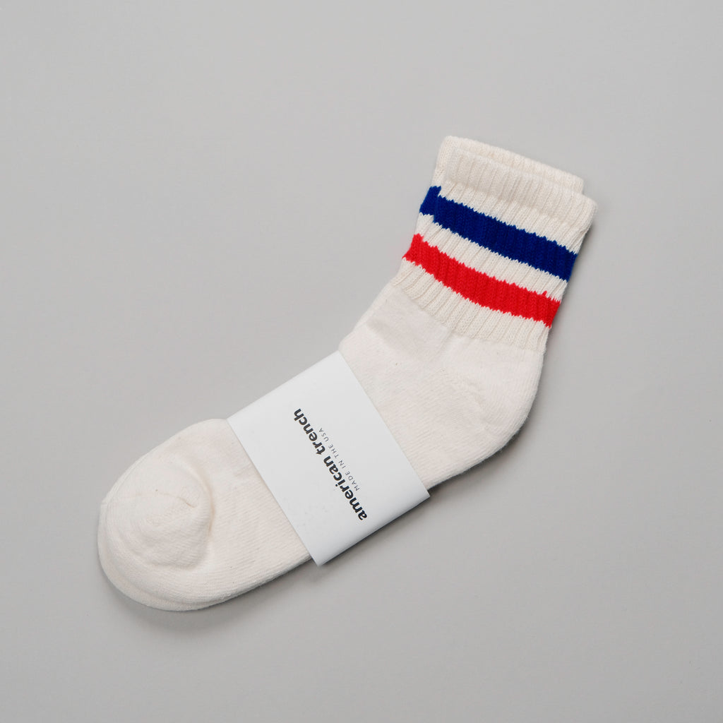 American Trench - Retro Stripes Quarter Crew Socks