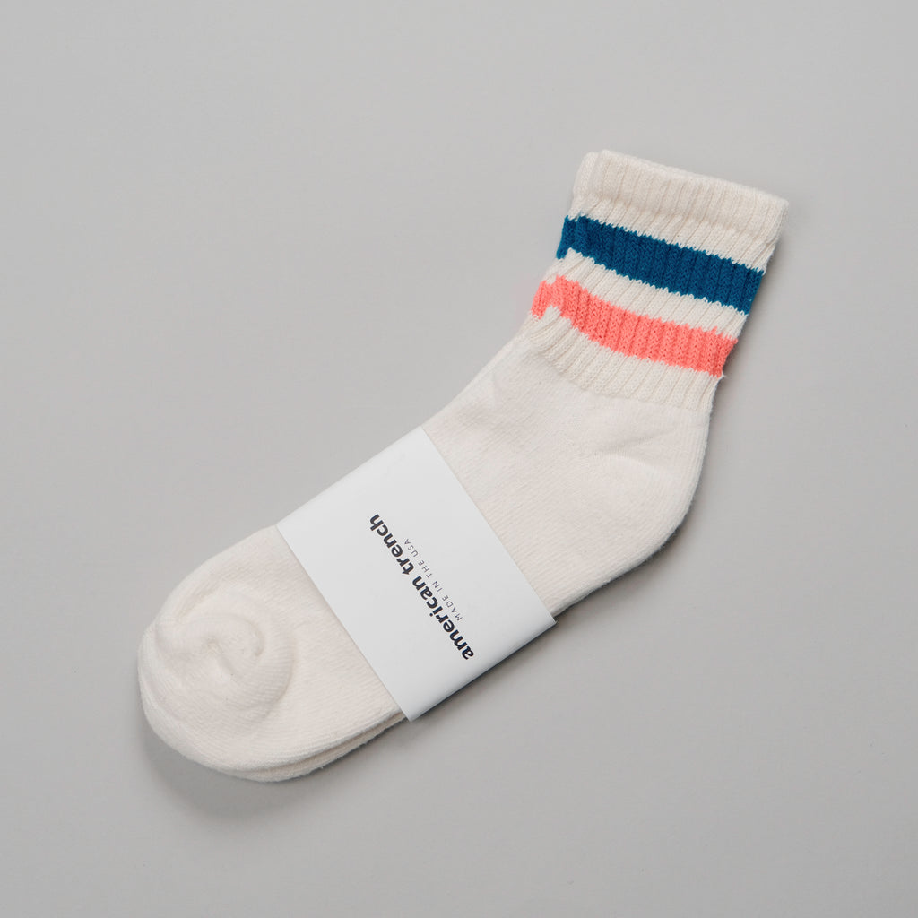 American Trench - Retro Stripes Quarter Crew Socks