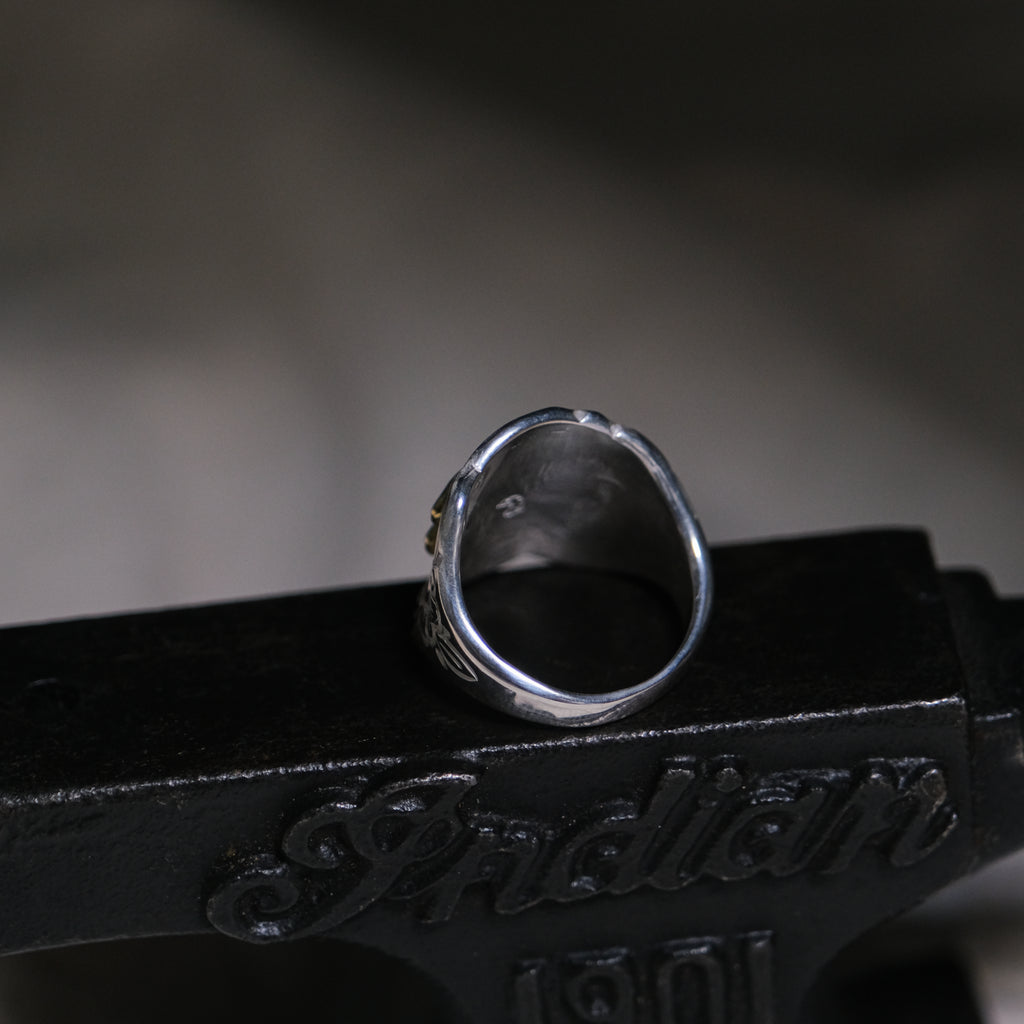 Larry Smith Karakusa Rose Ring (18k Gold Accent)