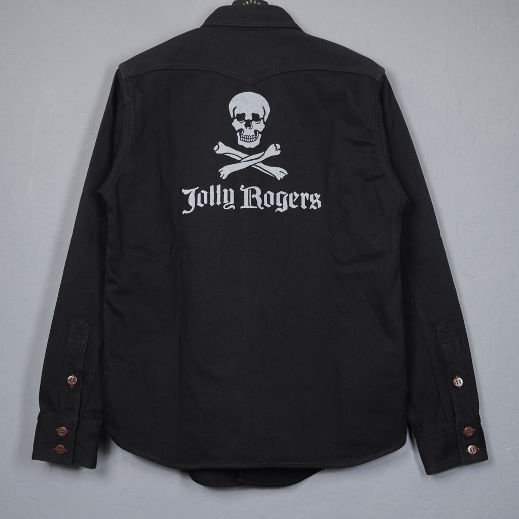 ジャケット・アウター FREEWHEELERS 1940s MILITARY CUSTOM SHIRT Freewheelers “Jolly Rogers” U.S.N Utility Shirt – BROGUE
