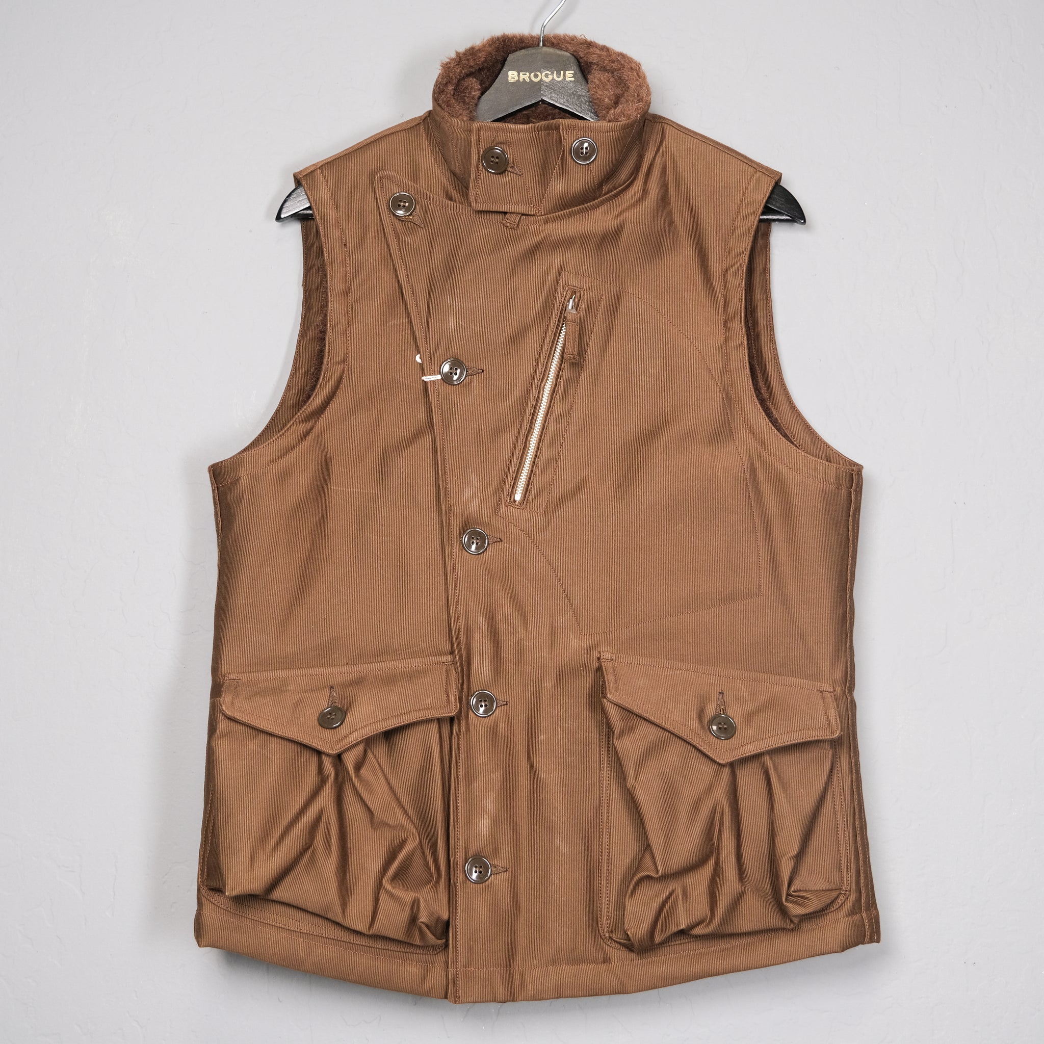 フリーホイーラーズ WINTER AVIATORS VEST 40 Freewheelers Winter Aviators Vest – BROGUE