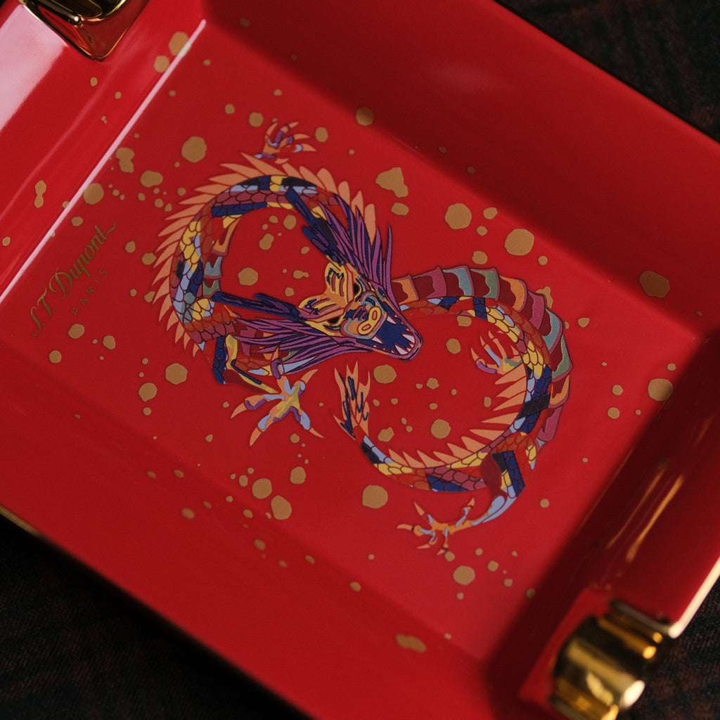 S.T. Dupont Year of the Dragon Burgundy Ashtray