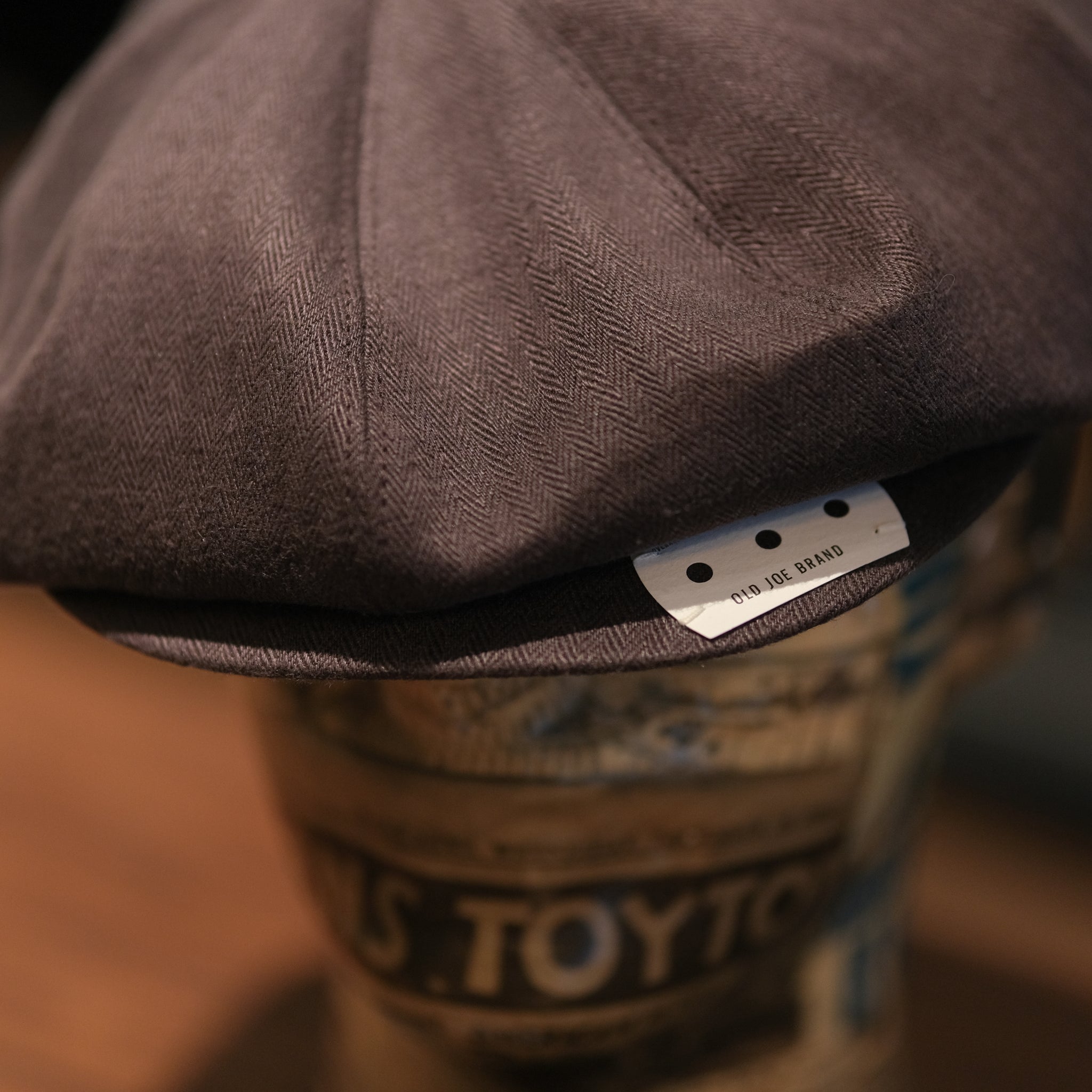 帽子 OLD JOE LINEN HERRINGBONE PEAKED CAP Old Joe Linen Herringbone Peaked Cap – BROGUE