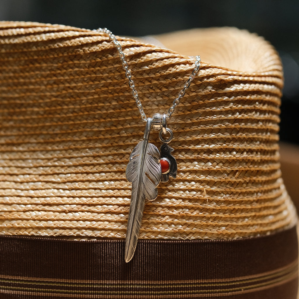 Larry Smith Kazekiri Feather Necklace