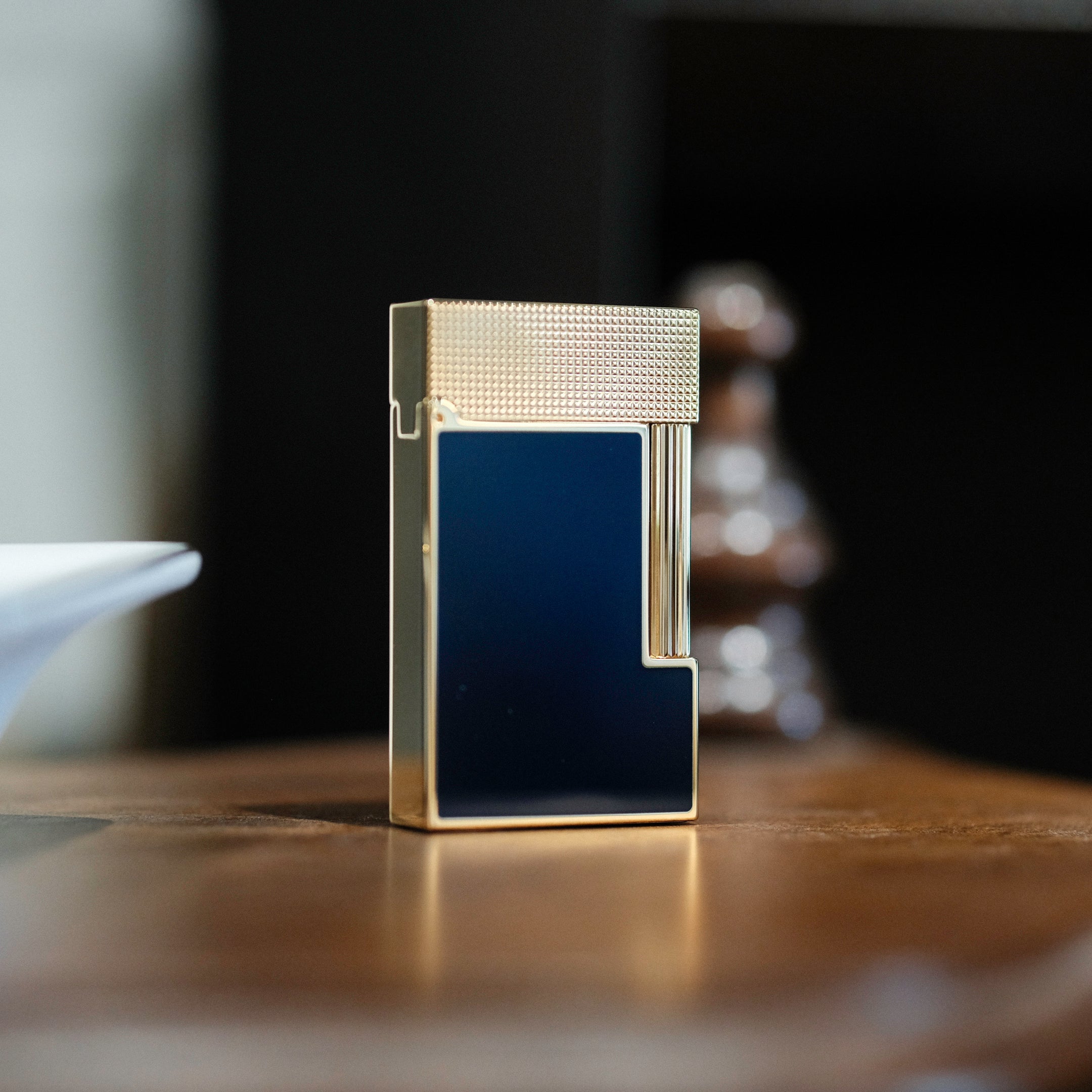 S.T. Dupont Ligne 2 Microdiamond / Navy Laquer Lighter