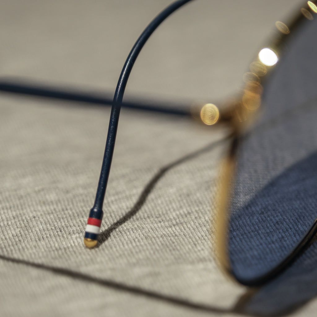 Thom Browne Navy/Gold Sunglasses