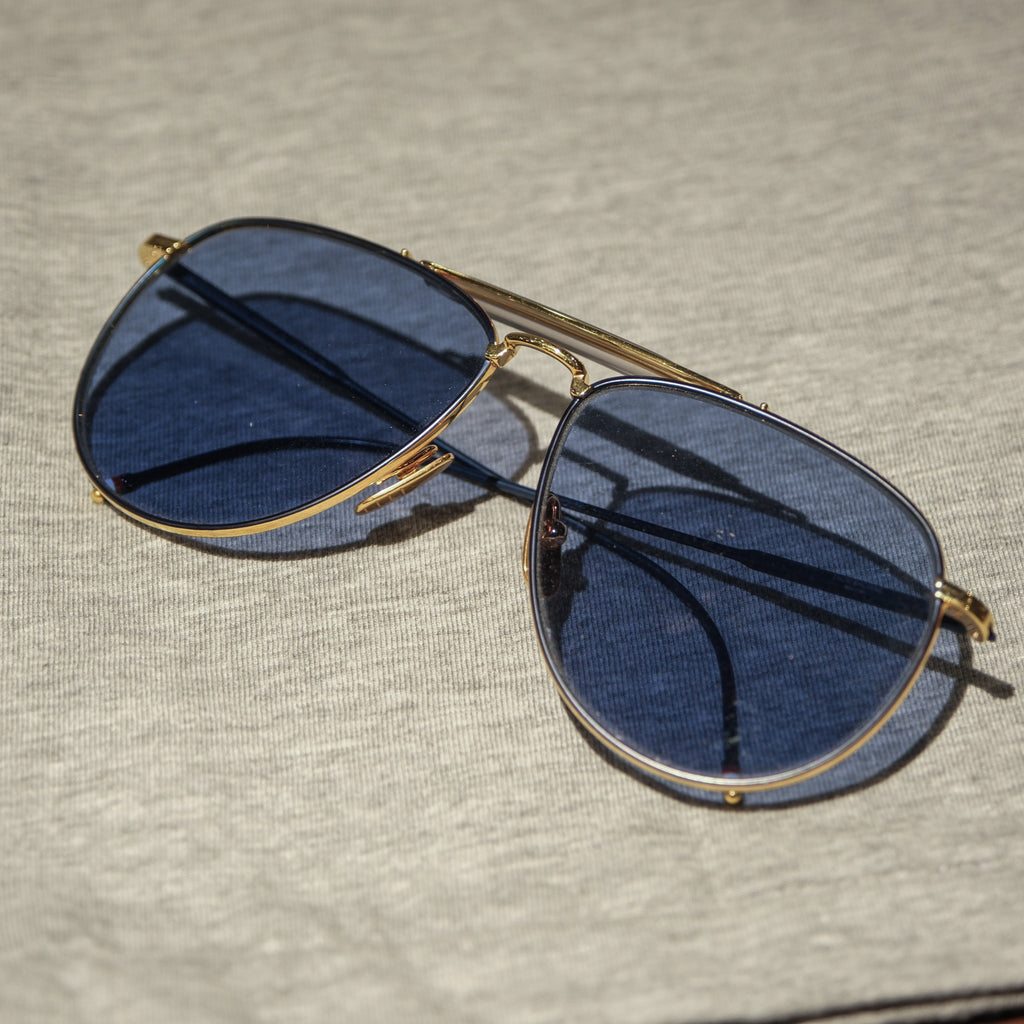 Thom Browne Navy/Gold Sunglasses