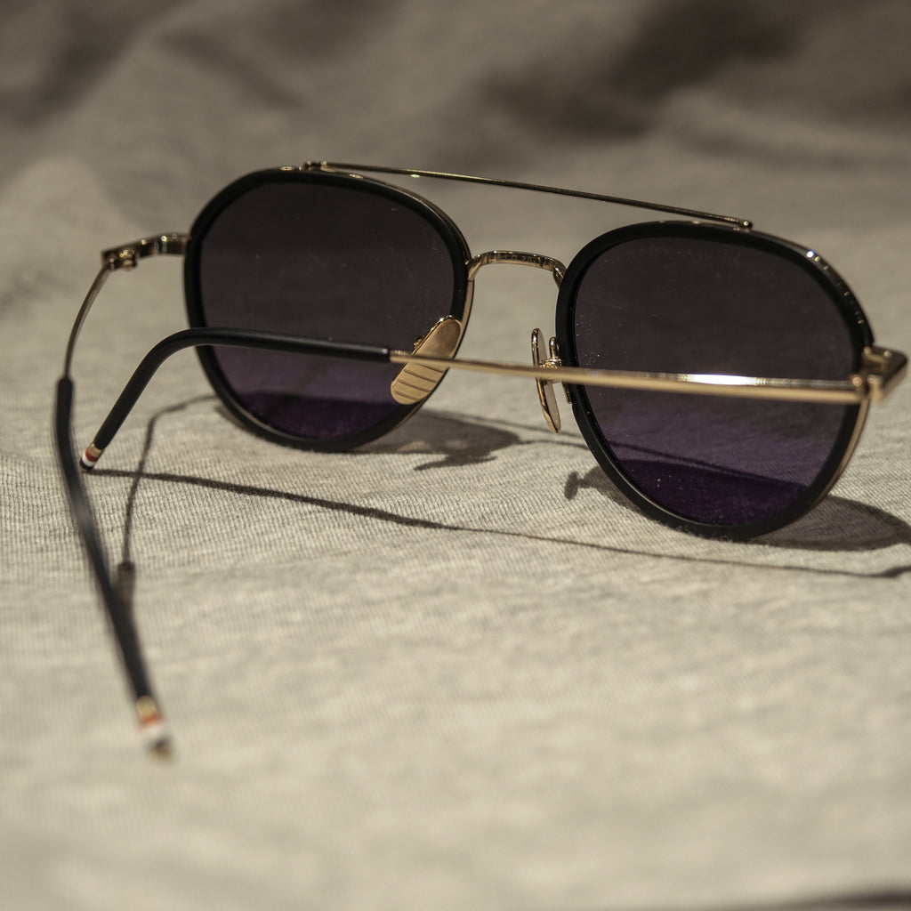 Thom Browne Black/Gold Sunglasses