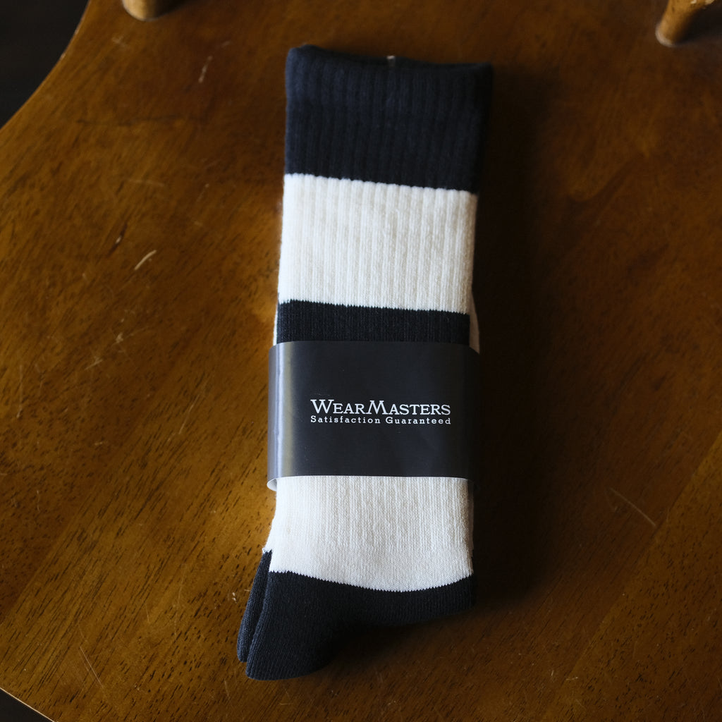 Attractions Lot.600 Boots Socks -Black&White Border