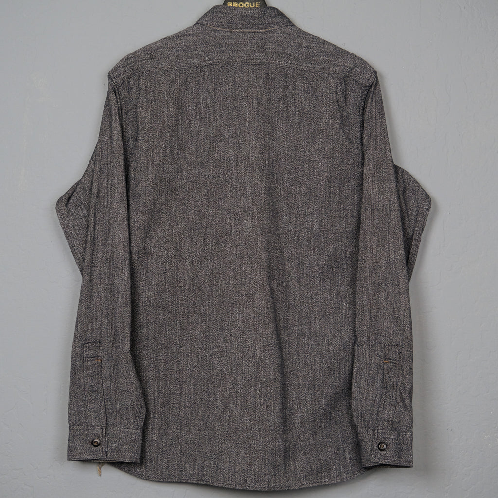 Freewheelers " Neal " Selvedge Chambray Shirt (Black Pepper)