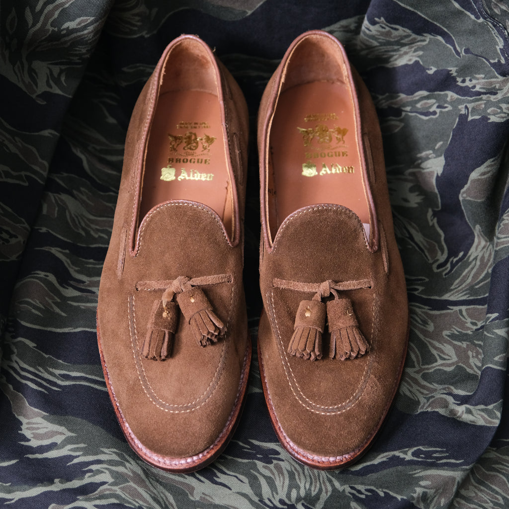 Alden x Brogue Unlined Upmann Tassel Loafer