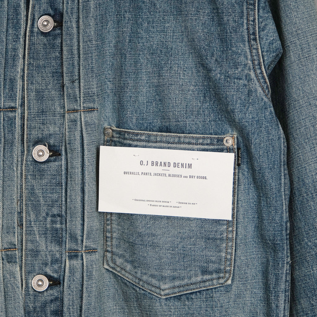 Old Joe - Riveted  One Pocket Jean Jacket (Fade Indigo)