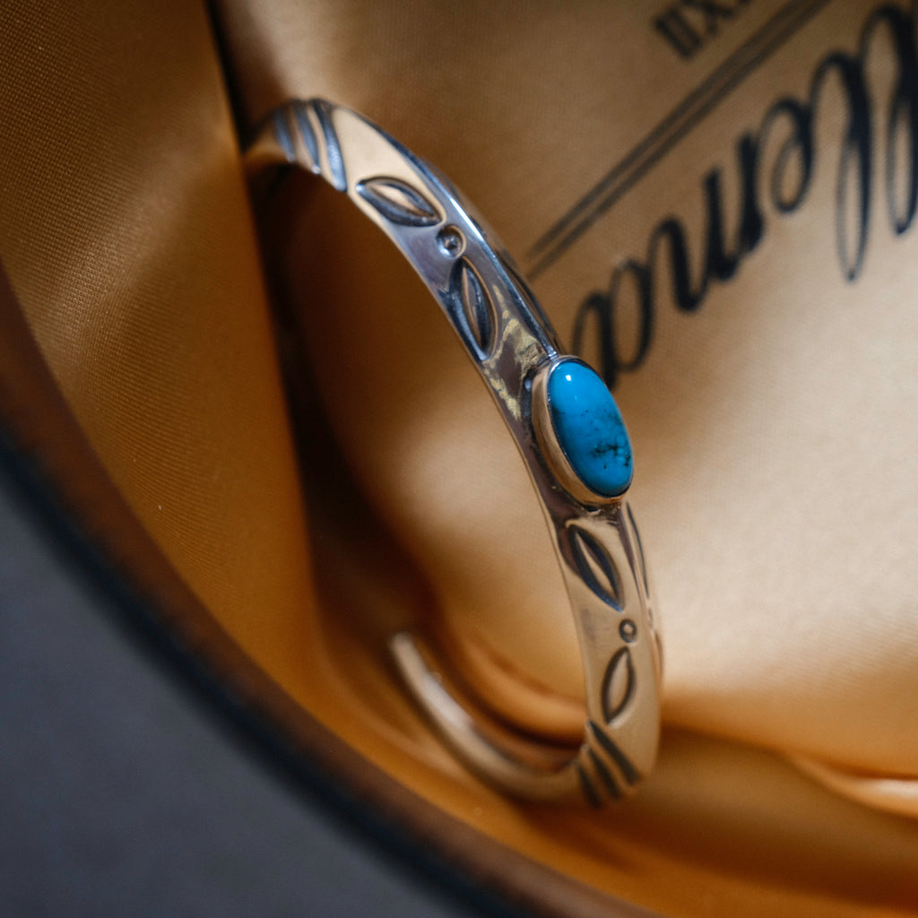 Larry Smith Triangle Turquoise Bangle