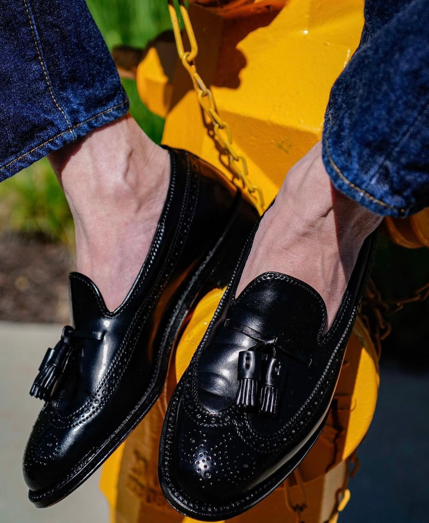 Alden x Brogue Byron Long Wing Tassel Loafer