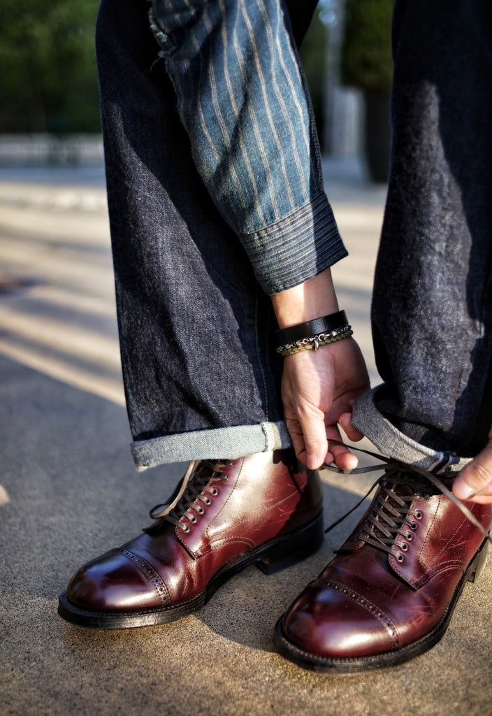 Alden x Brogue 5ZP Army Boot (Burgundy Calf)