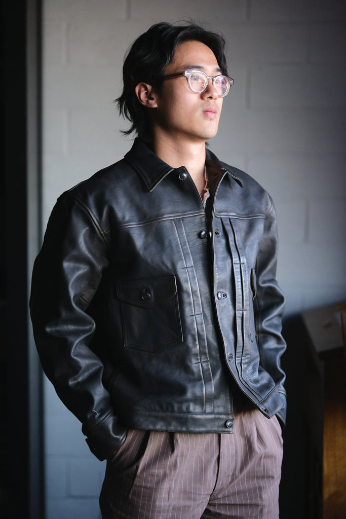 Old Joe - Patina Brown Horsehide Jean Jacket