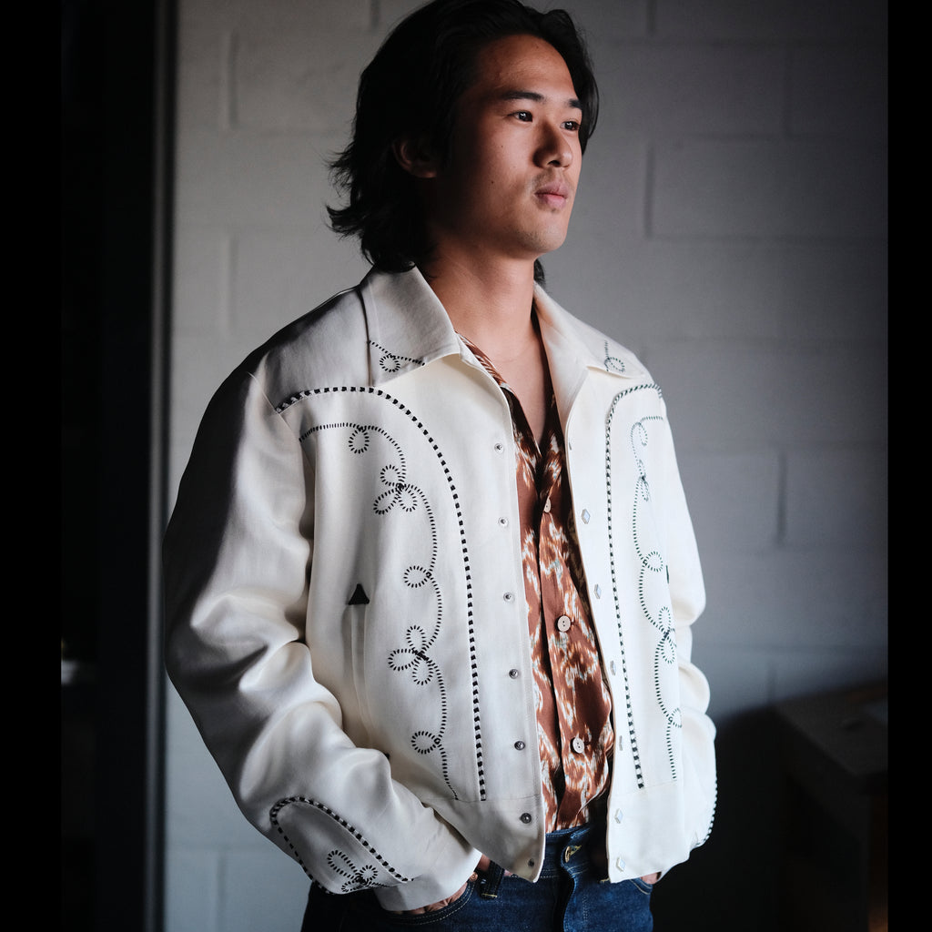 Attractions Lot 816 Heavy Rayon Gabardine Western Blouson