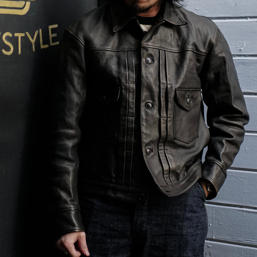 Old Joe - Patina Brown Horsehide Jean Jacket