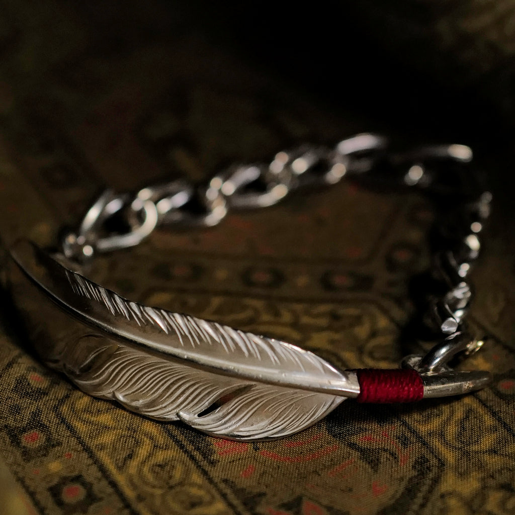 Larry Smith Feather Country Chain Bracelet
