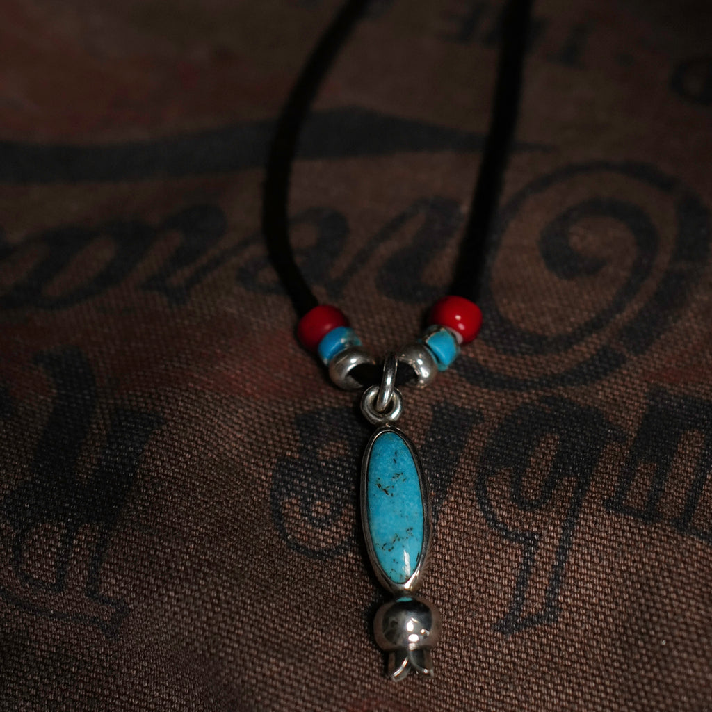 Larry Smith Turquoise Squash Blossom Necklace