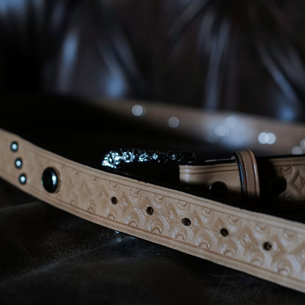 Codina x Brogue Nugget Buckle Jewels Studded Belt