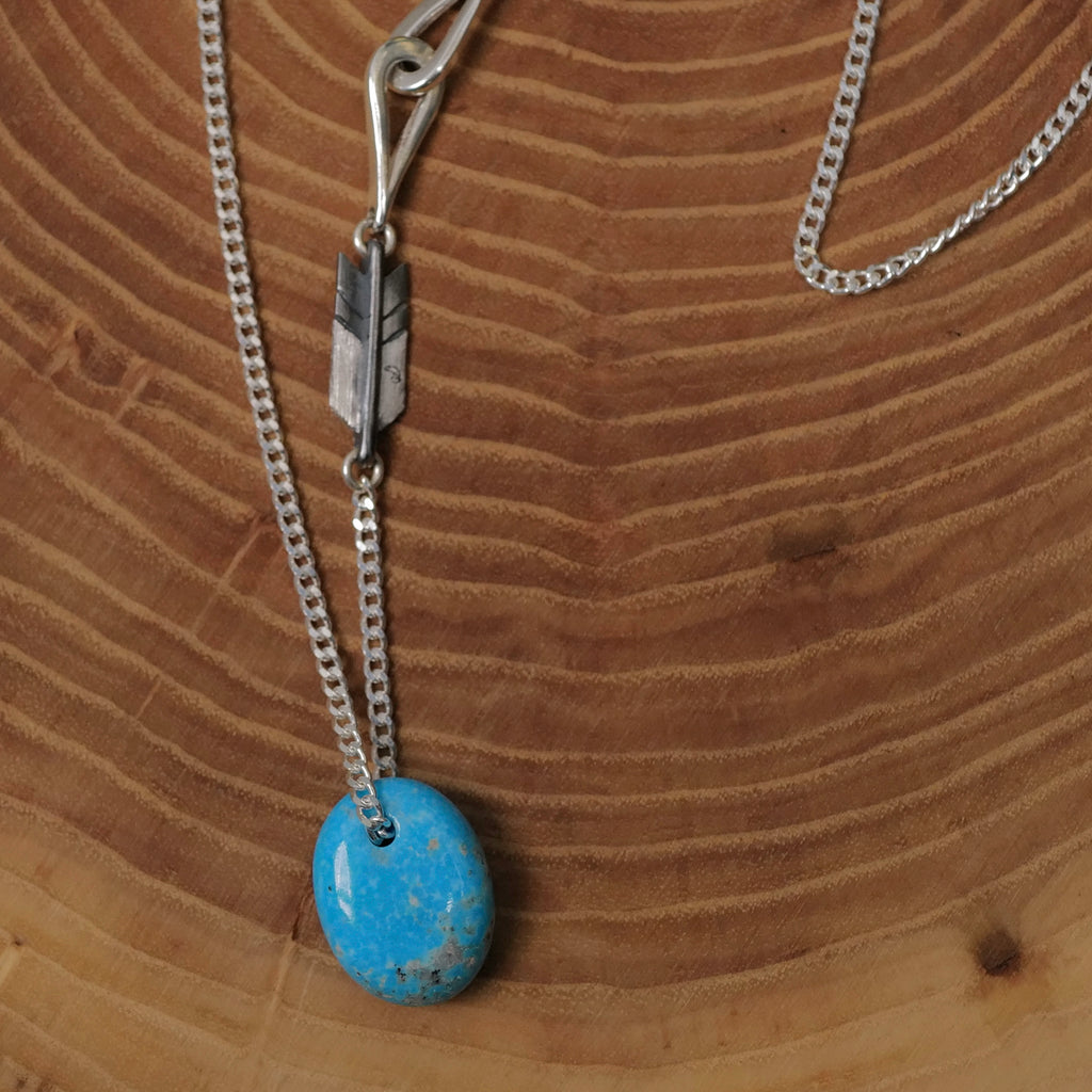 Larry Smith Oval Turquoise Necklace