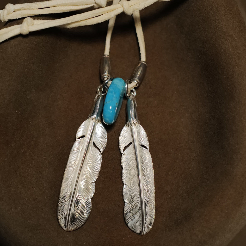 Larry Smith Double Feathers Necklace