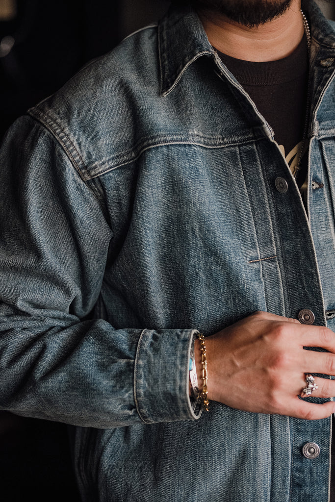 Old Joe - Riveted  One Pocket Jean Jacket (Fade Indigo)