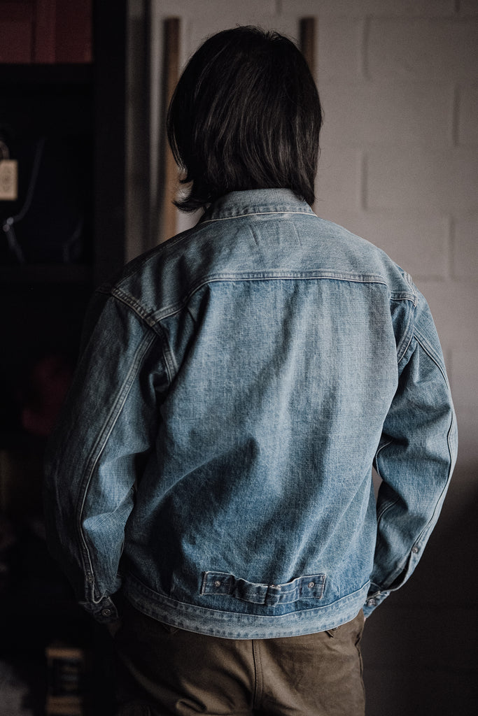 Old Joe - Riveted  One Pocket Jean Jacket (Fade Indigo)