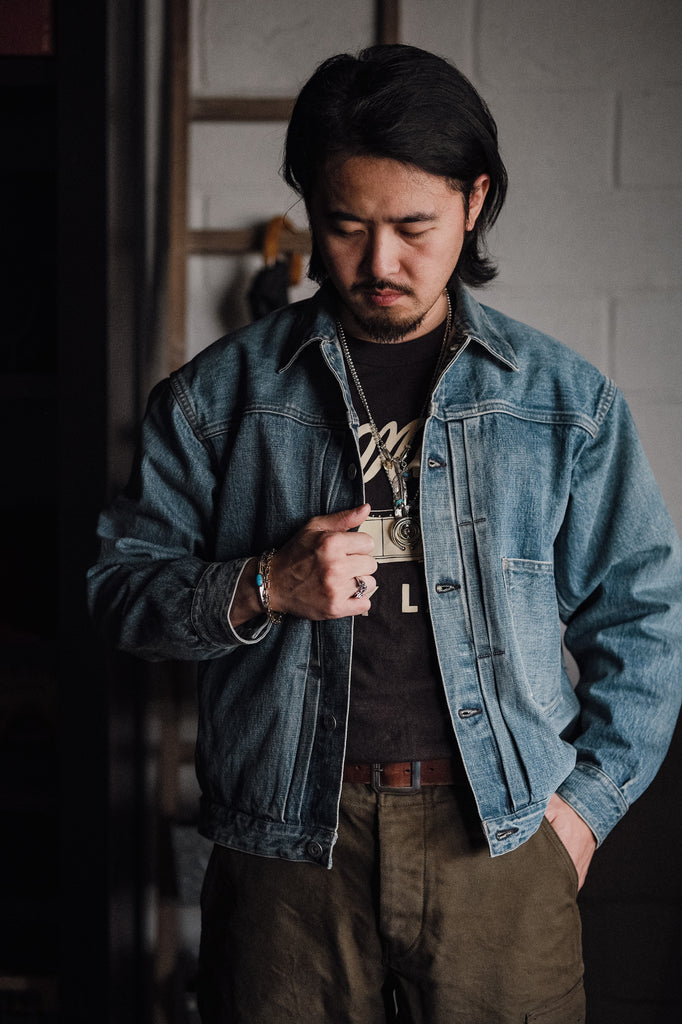 Old Joe - Riveted  One Pocket Jean Jacket (Fade Indigo)