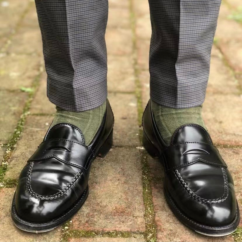 Alden x Brogue Statesman Loafer (Black)