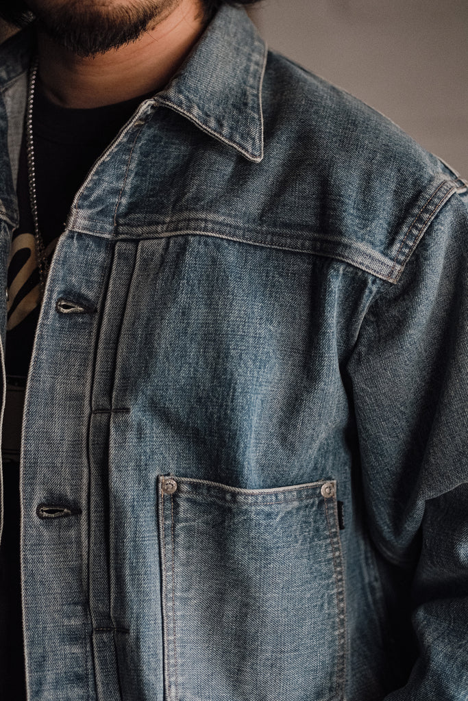 Old Joe - Riveted  One Pocket Jean Jacket (Fade Indigo)