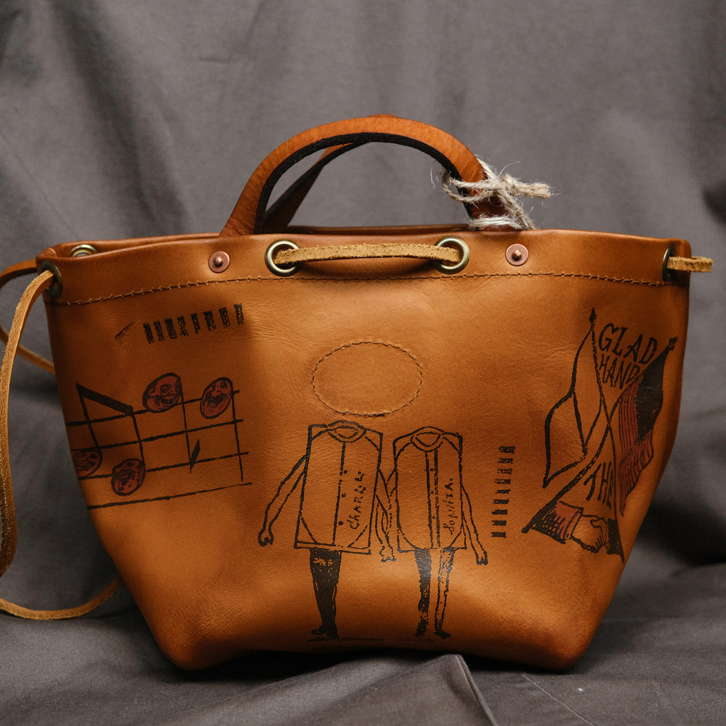GLADHAND & Co. Leather Purse Bag "Glad Postals"